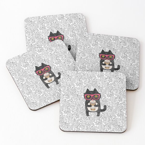Item preview, Black Coffee Cat and Doodles designed and sold by kostolom3000.