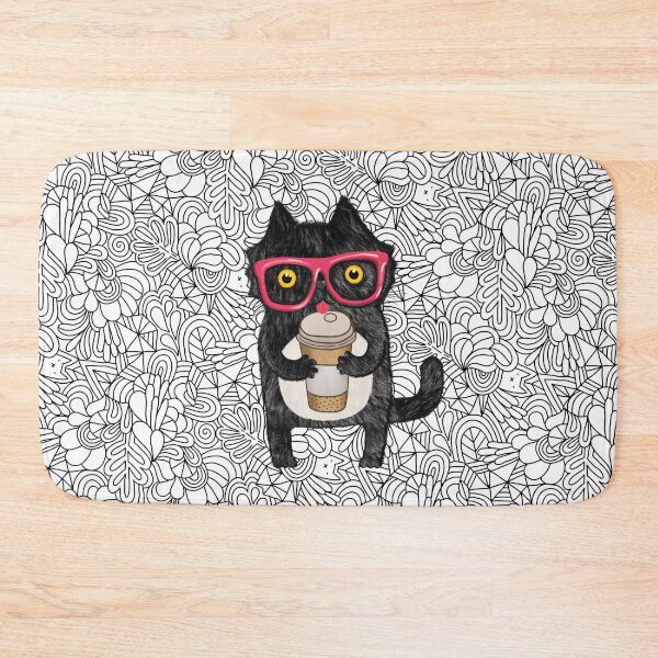 Item preview, Black Coffee Cat and Doodles designed and sold by kostolom3000.