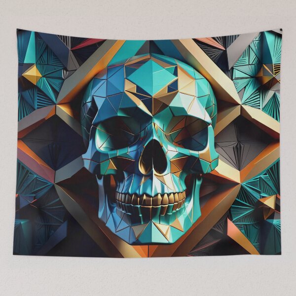 Item preview, Cool Geometric Skull Art Pattern designed and sold by TheArtOfPat.