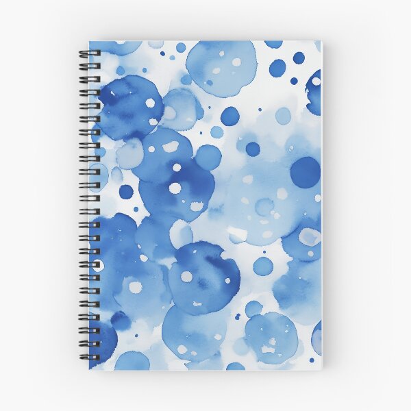 Artikelvorschau, Aquarell-Tupfen blau und weiß entworfen und verkauft von Tamas Das.