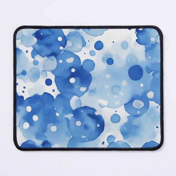 Artikelvorschau, Aquarell-Tupfen blau und weiß entworfen und verkauft von Tamas Das.