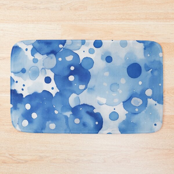 Artikelvorschau, Aquarell-Tupfen blau und weiß entworfen und verkauft von Tamas Das.