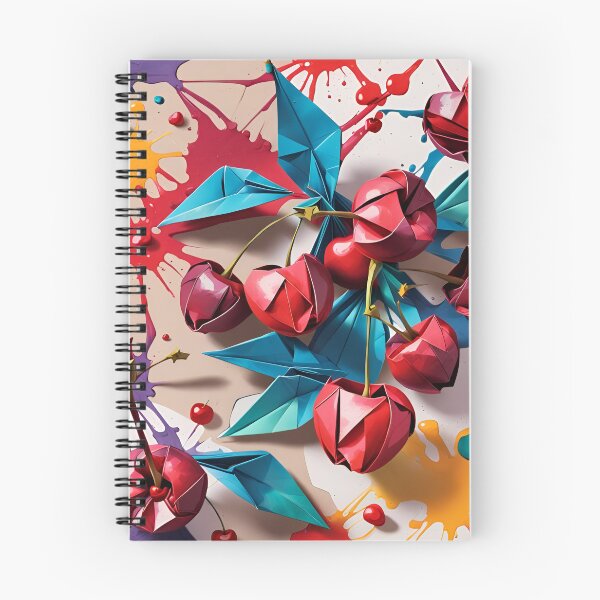Item preview, Origami Cherries Pattern Splash Art designed and sold by ShaViArt.