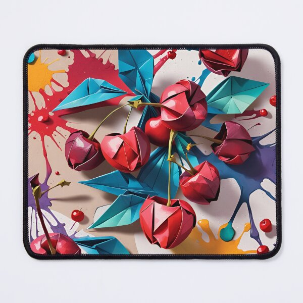 Item preview, Origami Cherries Pattern Splash Art designed and sold by ShaViArt.