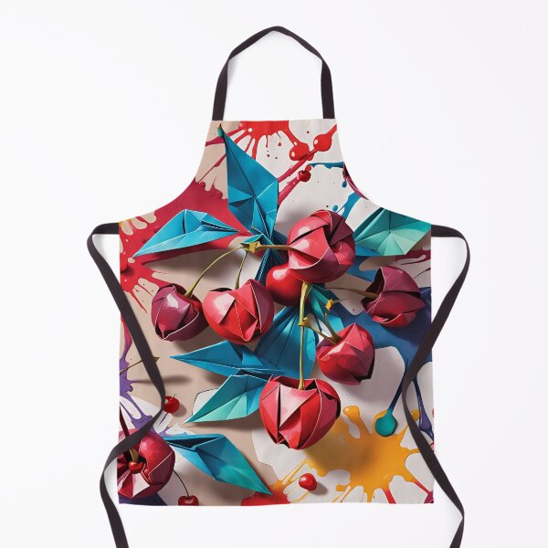 Item preview, Origami Cherries Pattern Splash Art designed and sold by ShaViArt.