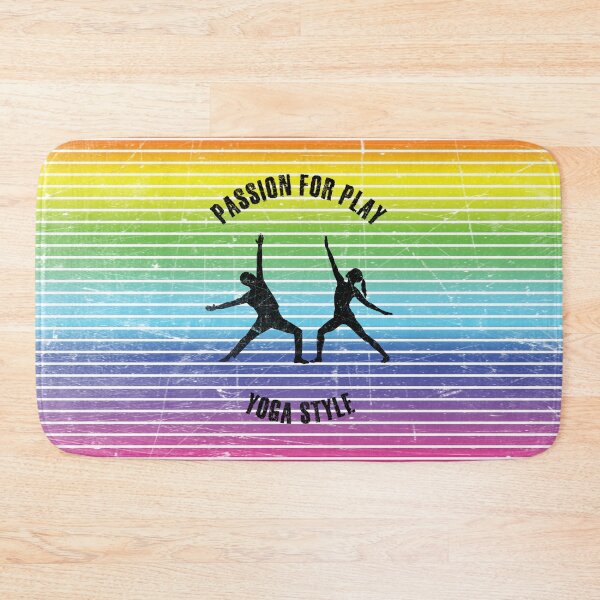 Item preview, Black silhouettes of a woman and a man practicing yoga designed and sold by HarridanCreates.