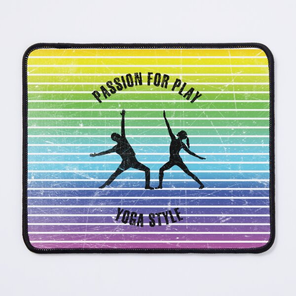 Item preview, Black silhouettes of a woman and a man practicing yoga designed and sold by HarridanCreates.