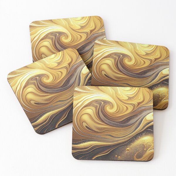 Item preview, Abstract Golden Swirls pattern designed and sold by Rostislav Bouda.