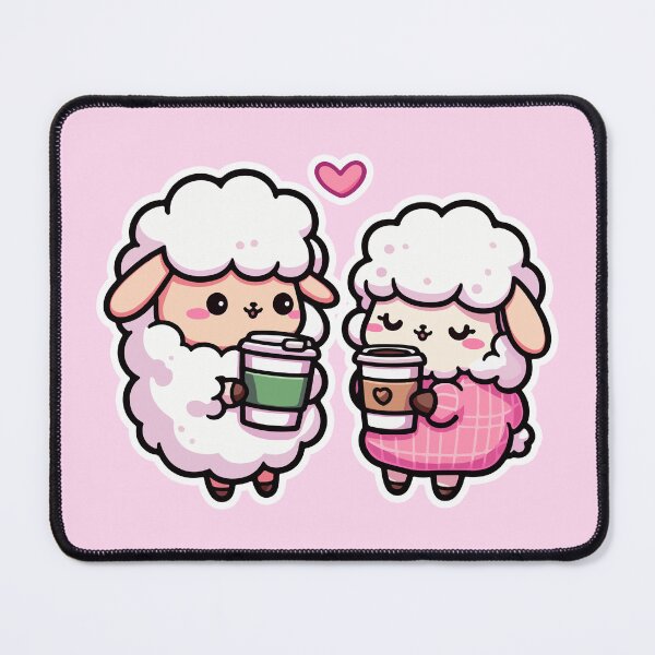 Item preview, Kawaii Cute Sheep Drinking Coffee 4 | Pet and Animals for Men and Women t-shirt designed and sold by panchiTWO.