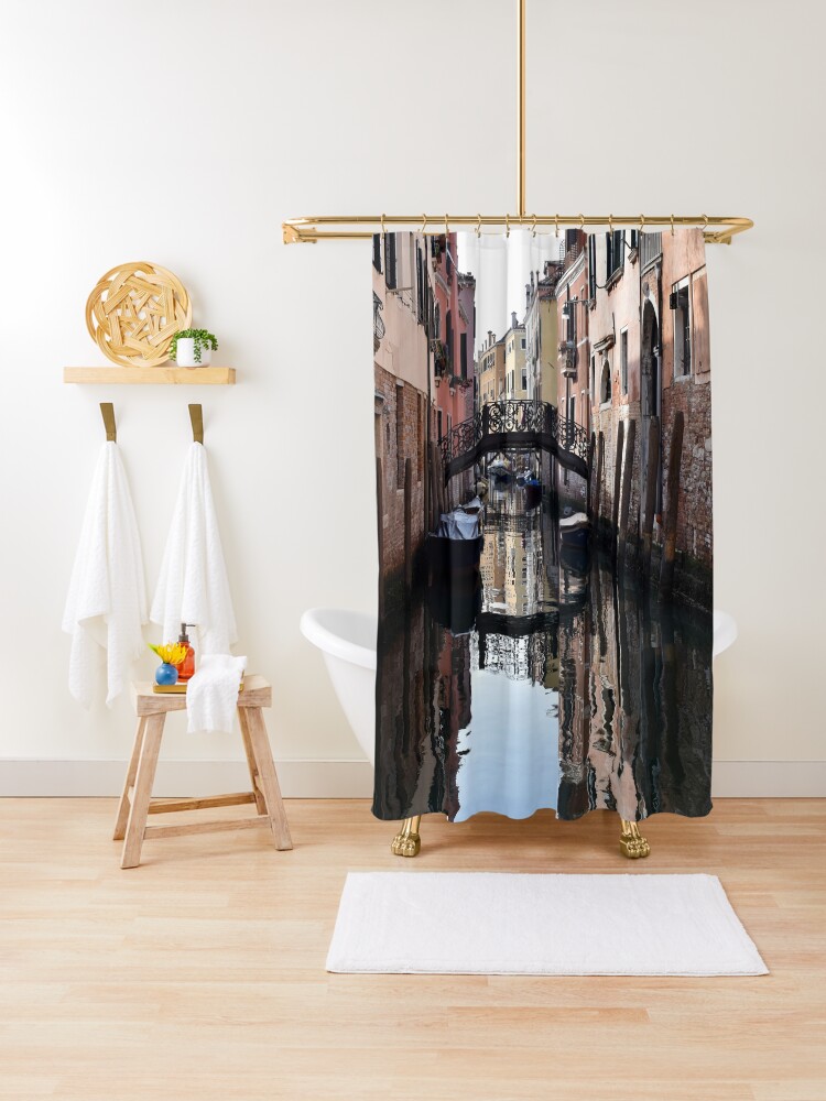 Thumbnail 1 of 5, Shower Curtain, Cannaregio in the Morning, Venice, Italy designed and sold by KarenEspig.