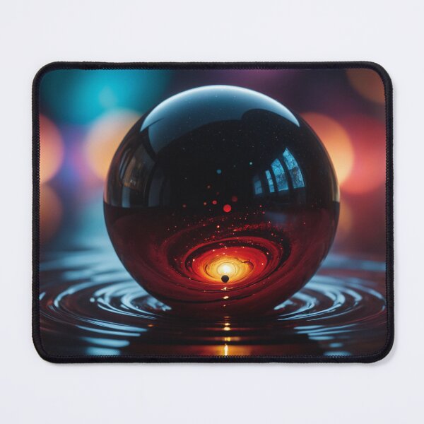 Item preview, A beautiful orb floating on a swirling vortex of beautiful black thick glutinous liquid designed and sold by Giuseppe Cammino.