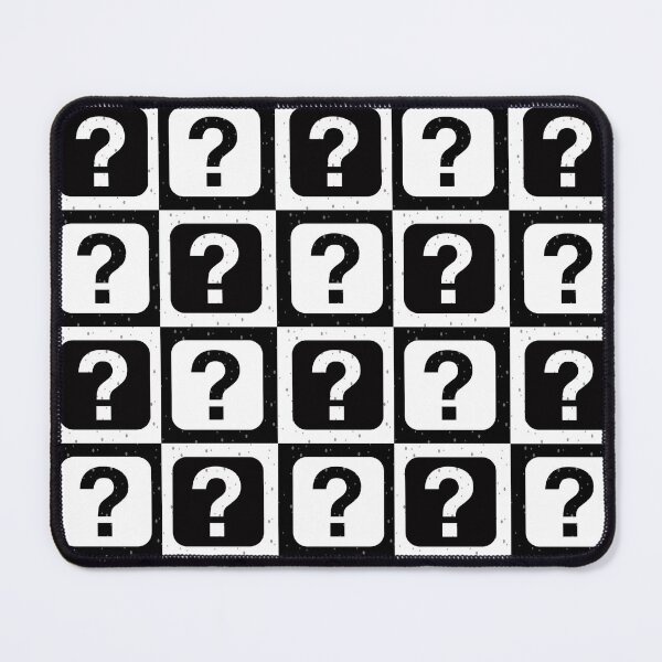 Item preview, Black White Why Question Mark Checkered Background designed and sold by PatternTitan.