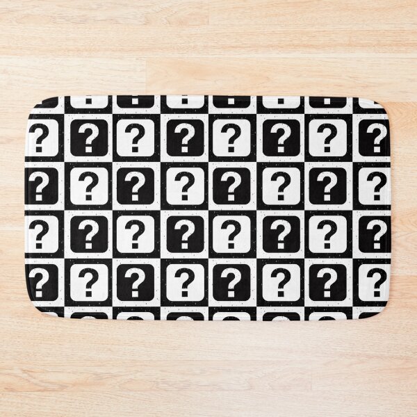 Item preview, Black White Why Question Mark Checkered Background designed and sold by PatternTitan.