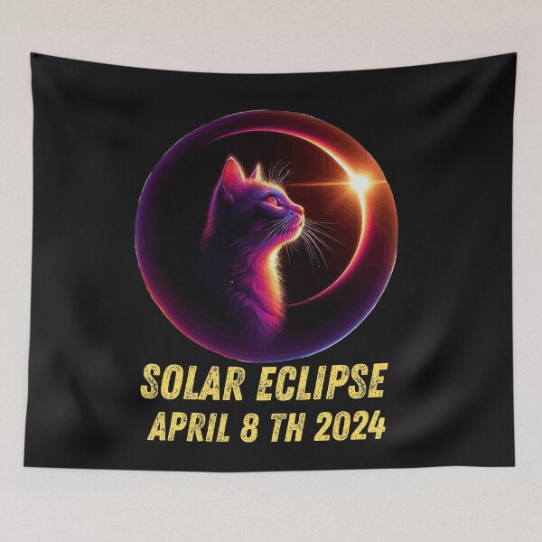 Item preview, View Totality April 8 2024 Astronomy Cat Lover Solar Eclipse designed and sold by BOUCHERIT amine.