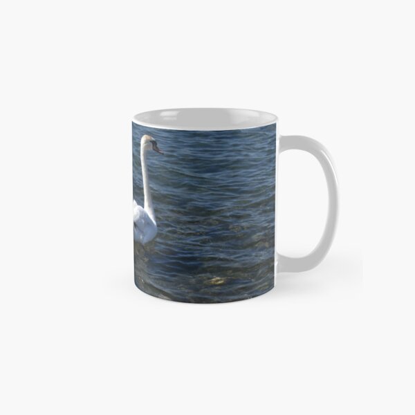 Swans in the Harbour, Ohrid, North Macedonia Classic Mug