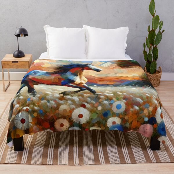 Item preview, Horse in a flower meadow designed and sold by Pferde-Fanshop.