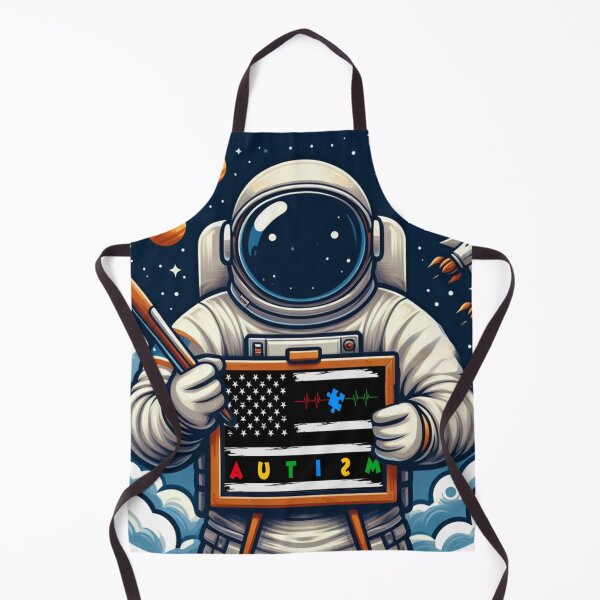 Item preview, American Flag Autism Drawn by an Astronaut designed and sold by Echonn.