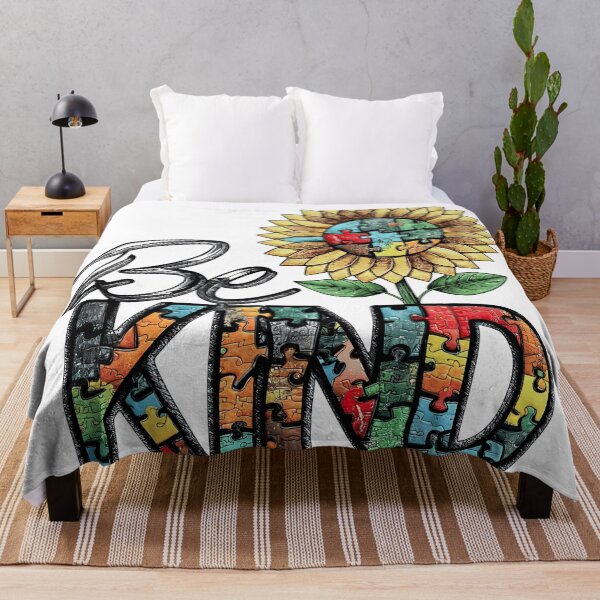 Item preview, Be Kind Sunflower Autism Awareness Puzzle support mom designed and sold by najega911.