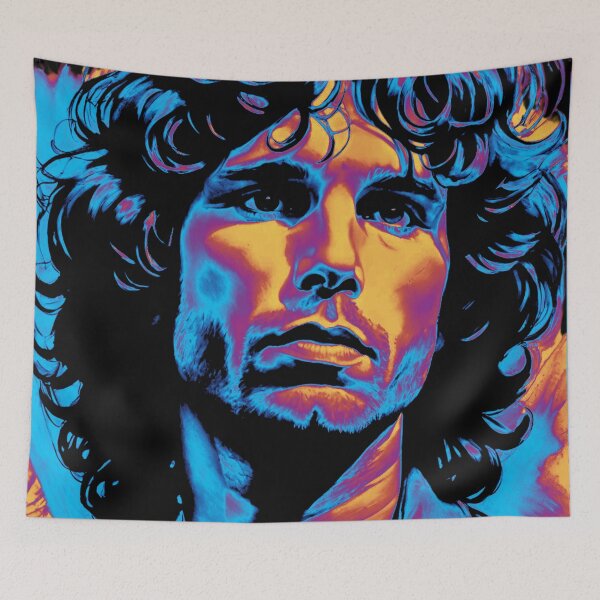 Item preview, Jim Morrison Blue Psychedelic Art | TheAmericanPoet designed and sold by TheAmericanPoet.
