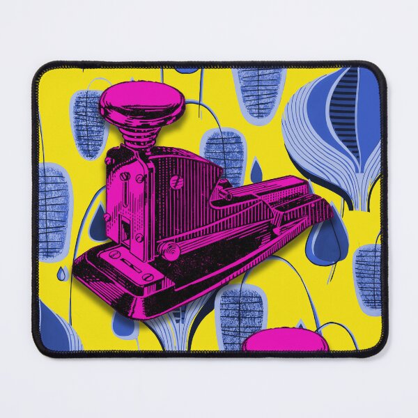 Item preview, Stapler Design Pink on yellow and blue designed and sold by STUART HICKING.