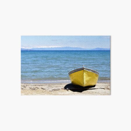 Fishing Boat, Lake Ohrid, Pogradec, Albania Art Board Print