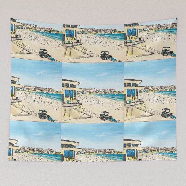 Item preview, Bondi Beach Lifeguards Hut designed and sold by gillsart.