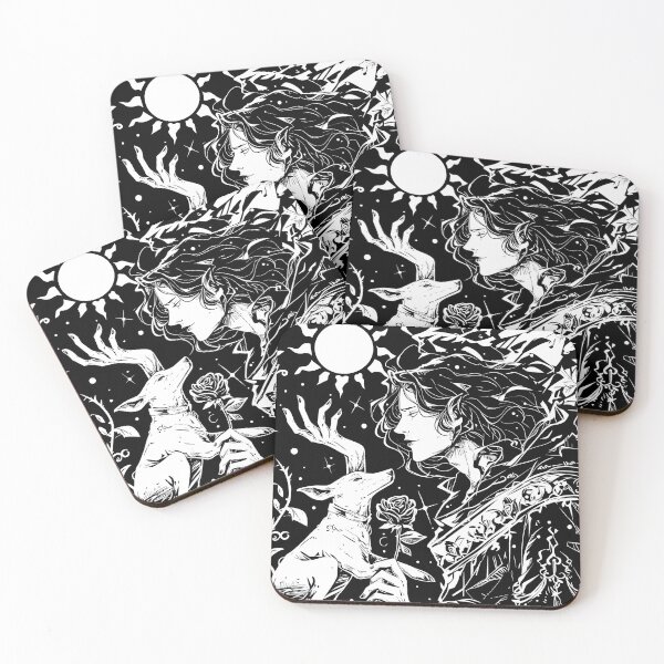 Item preview, Arcana Tarot "The Fool" Blackwork Illustration designed and sold by World21Wear.
