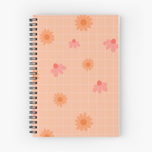 Item preview, Pastel flowers on a peach fuzz checkerboard designed and sold by Julia Tsilman.