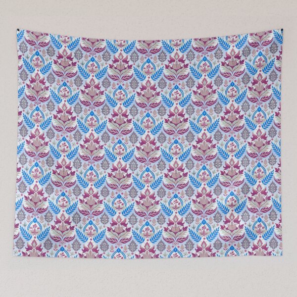 Item preview, Vector illustration of a Seamless pattern of leaves in fuchsia tones in Phoenician design designed and sold by fotoryum.