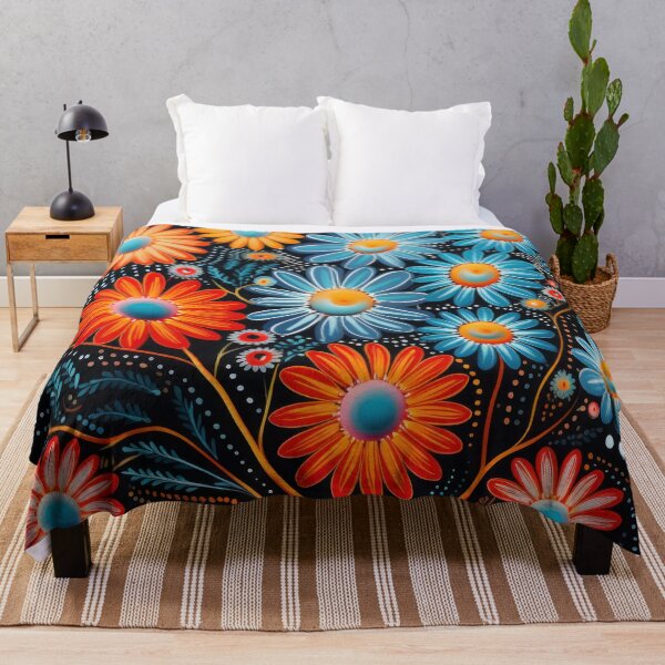 Item preview, aboriginal floral art designed and sold by Vilemo.