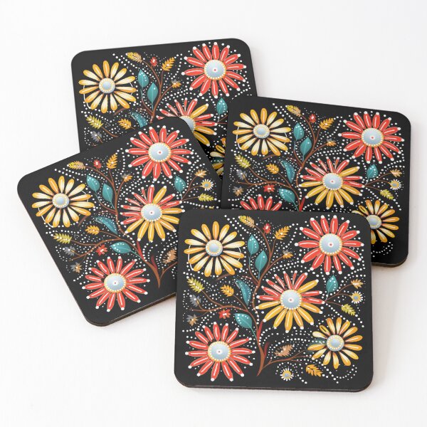 Item preview, aboriginal floral art designed and sold by Vilemo.