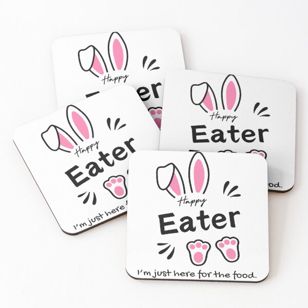Item preview, Funny Easter Bunny Happy Eater I'm Just Here for the Food designed and sold by BunBuntheDog-.