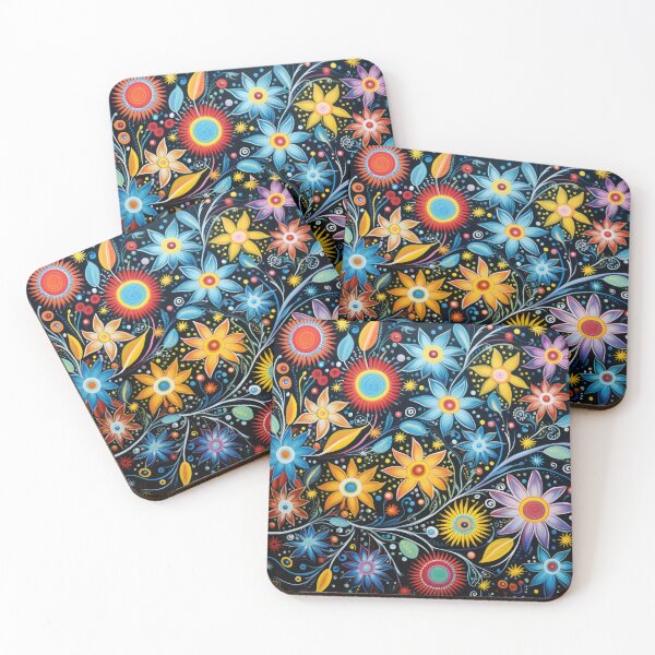 Item preview, aboriginal floral art designed and sold by Vilemo.