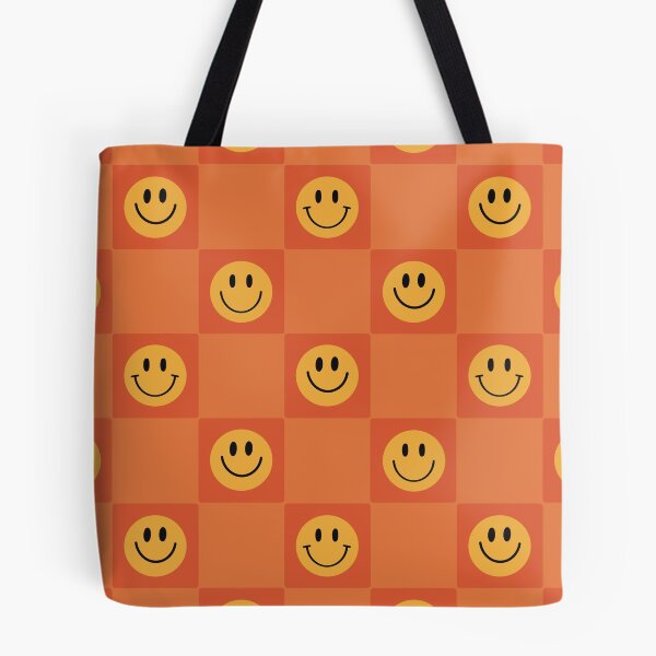 Item preview, Smiley faces (orange checkerboard) designed and sold by Julia Tsilman.