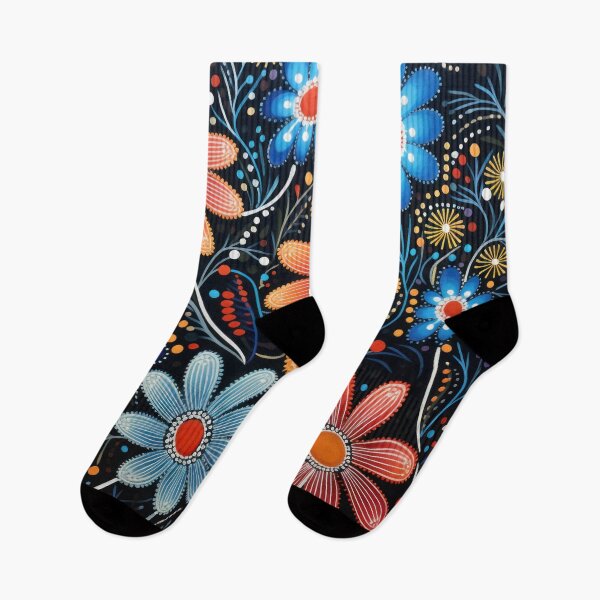 Item preview, aboriginal floral art designed and sold by Vilemo.