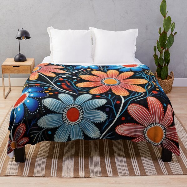 Item preview, aboriginal floral art designed and sold by Vilemo.