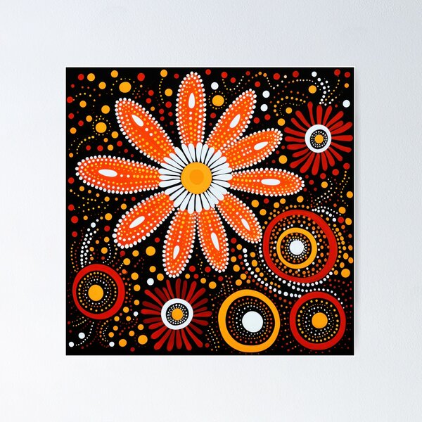Item preview, Aboriginal floral art designed and sold by Vilemo.