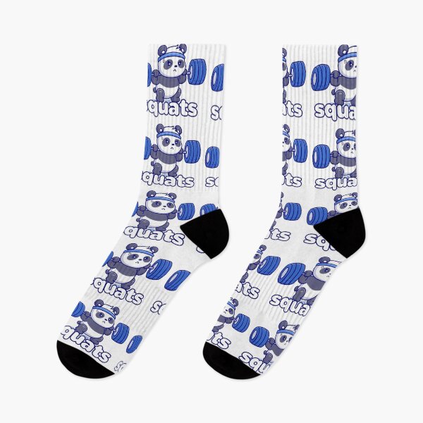 Item preview, SQUATS - LEG DAY - SUCCESS - Funny gym - workout motivation - STRENGTH - panda POWER designed and sold by originalsusie.