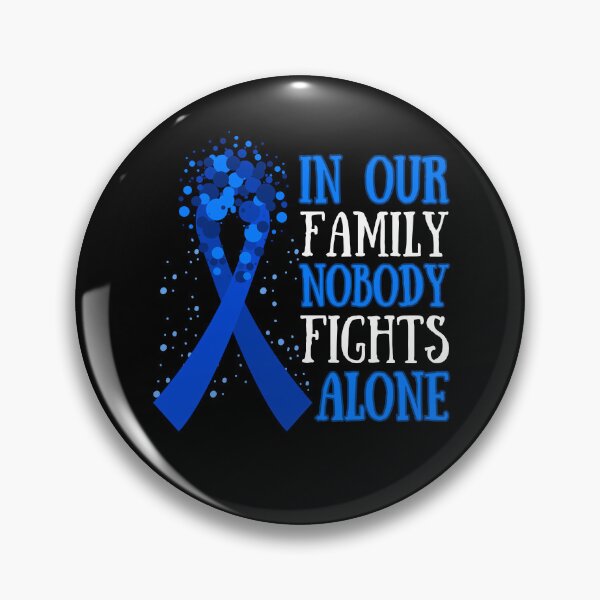 Item preview, Colorectal Colon Cancer Awareness Blue Ribbon Support Family designed and sold by Arinassart.
