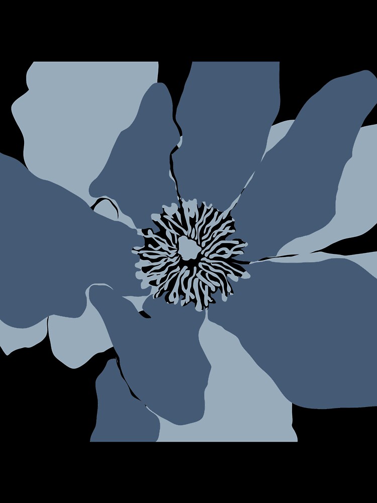 Thumbnail 7 of 7, Oversized T-Shirt, Frangipani 2 in Blue designed and sold by naomicrain.