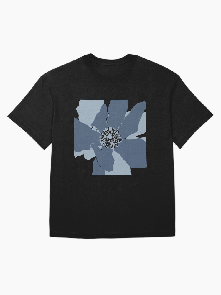Thumbnail 3 of 7, Oversized T-Shirt, Frangipani 2 in Blue designed and sold by naomicrain.