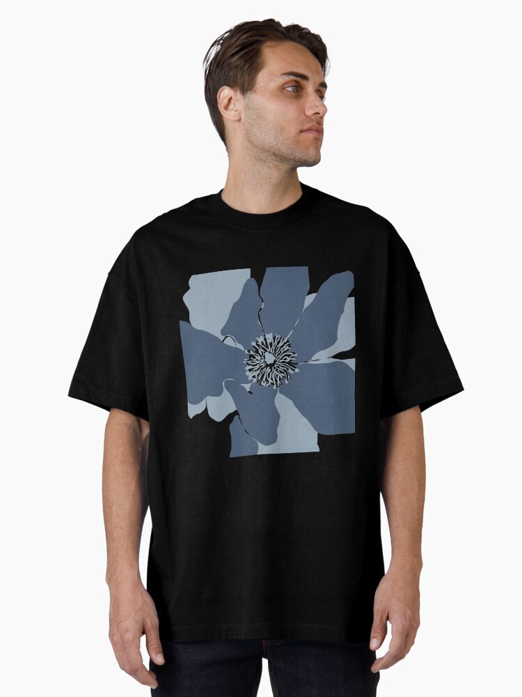 Thumbnail 1 of 7, Oversized T-Shirt, Frangipani 2 in Blue designed and sold by naomicrain.