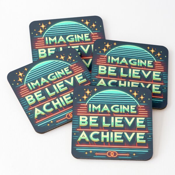 Item preview, Imagine Believe Achieve, tipografía, retro designed and sold by maxmaj.