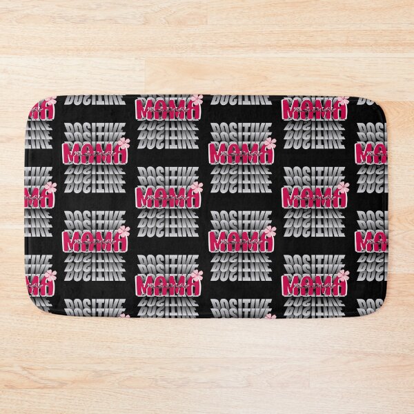 Item preview, POSITIVE PINK MAMA  |  Gray Typographic Retro Vintage Sticker | Mom Quote  designed and sold by CanvasThread.