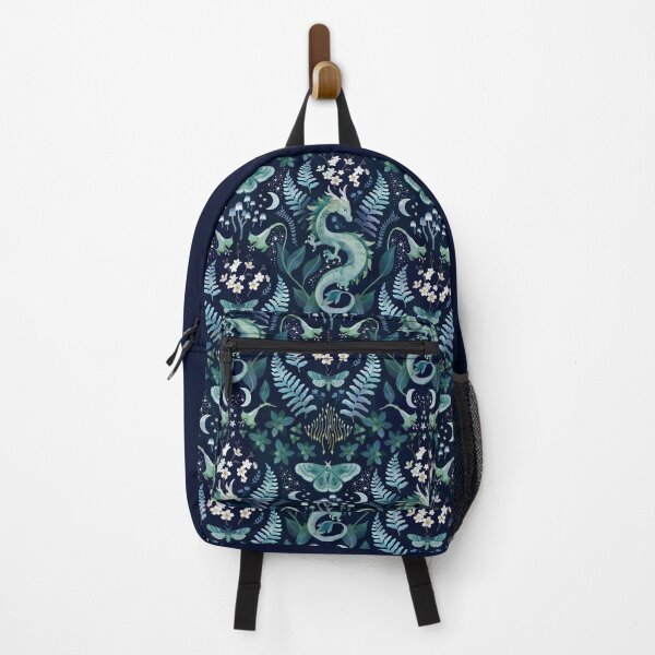Item preview, Mystic woodland dragon in green and blue watercolour designed and sold by adenaJ.