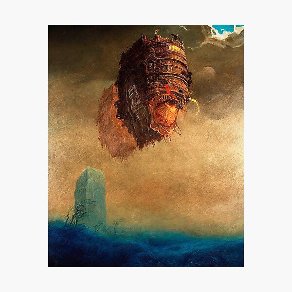 Item preview, famous Zdzislaw Beksinski paintings, 1929, Sanok, Poland | Surrealism, Magic Realism designed and sold by Bob-Studio.