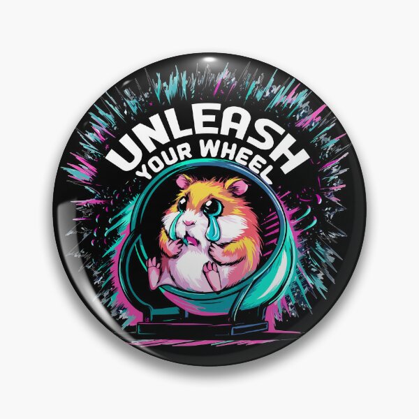 Item preview, Sad Hamster Hustle: Dynamic 'Unleash Your Wheel' Motivational Design designed and sold by FebricFusion.