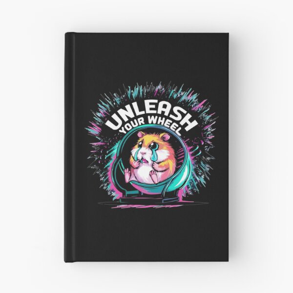 Item preview, Sad Hamster Hustle: Dynamic 'Unleash Your Wheel' Motivational Design designed and sold by FebricFusion.