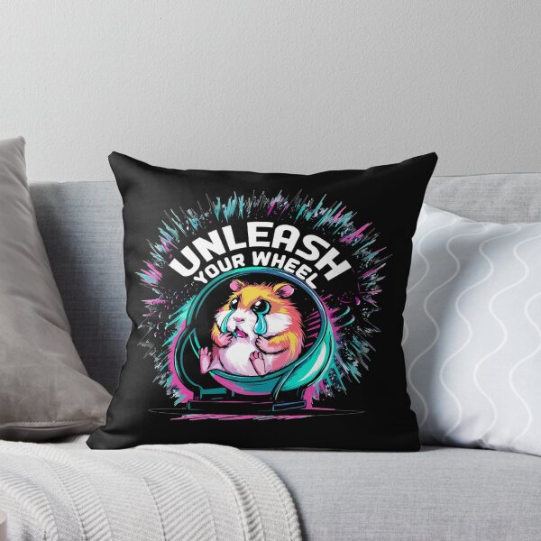 Item preview, Sad Hamster Hustle: Dynamic 'Unleash Your Wheel' Motivational Design designed and sold by FebricFusion.