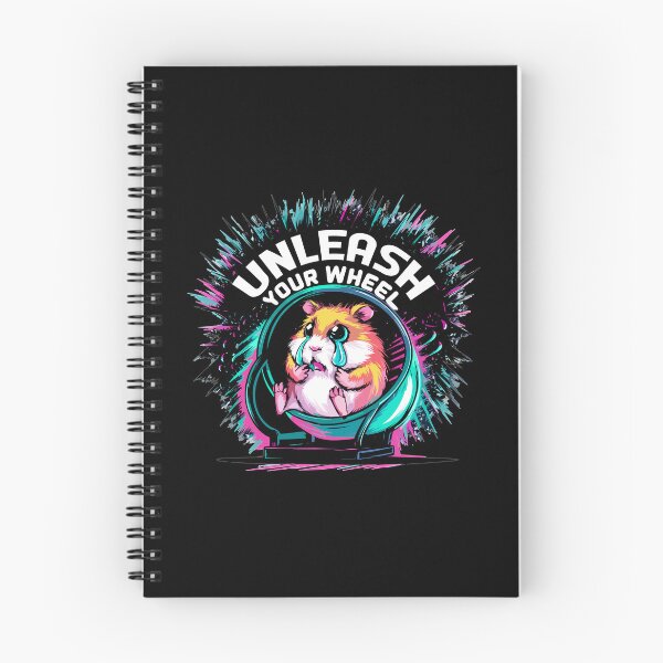 Item preview, Sad Hamster Hustle: Dynamic 'Unleash Your Wheel' Motivational Design designed and sold by FebricFusion.